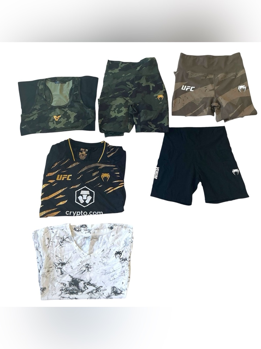 Venum Womens Activewear Bundle Size M 6 Pc UFC Leggings Shorts Tank/Training Lot